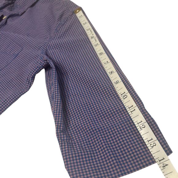 Abercrombie & Fitch Vintage Plaid Shirt Women S ¾ Sleeve Blue Preppy Academia - Picture 7 of 11